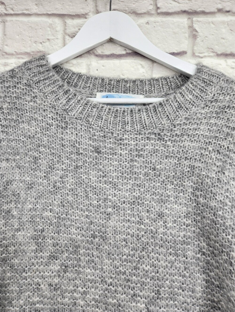 Big Water Blue Sky Fuzzy Wool Blend Crewneck Tunic Sweater Size Small Cozy Soft - Picture 8 of 13